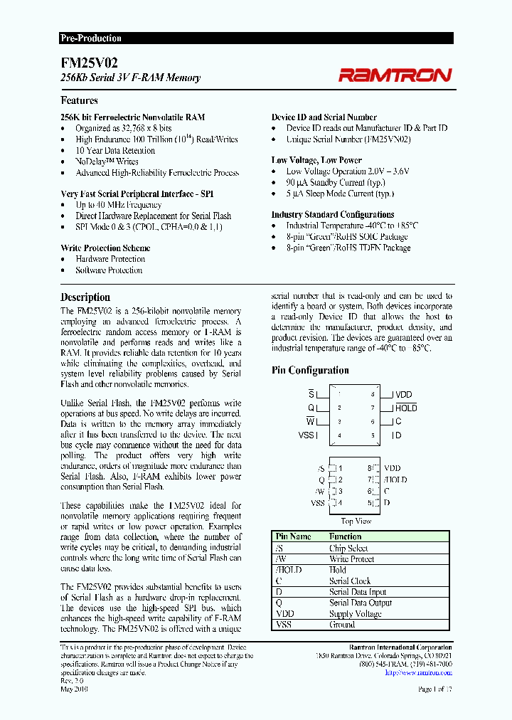 FM25VN02-GTR_1687366.PDF Datasheet