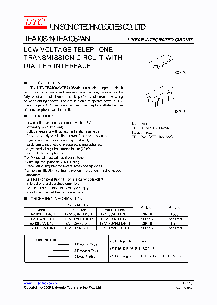 TEA1062ANG-D16-T_1842269.PDF Datasheet