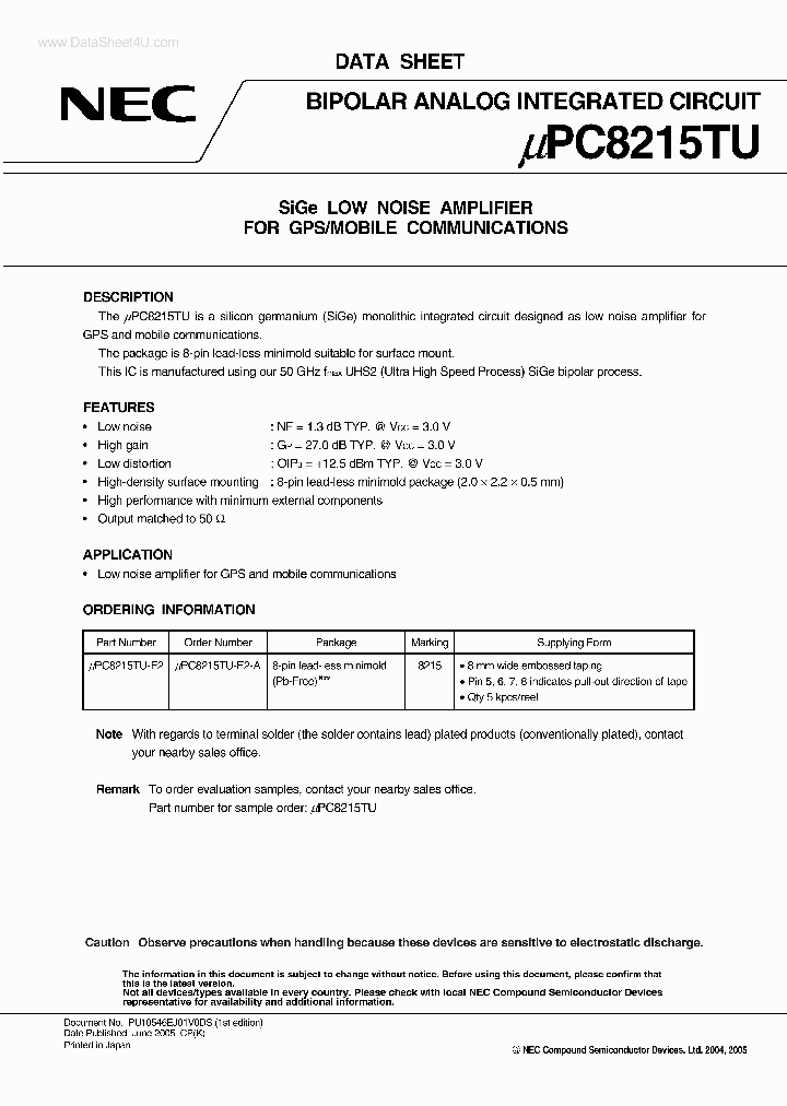 UPC8215TU_1843230.PDF Datasheet
