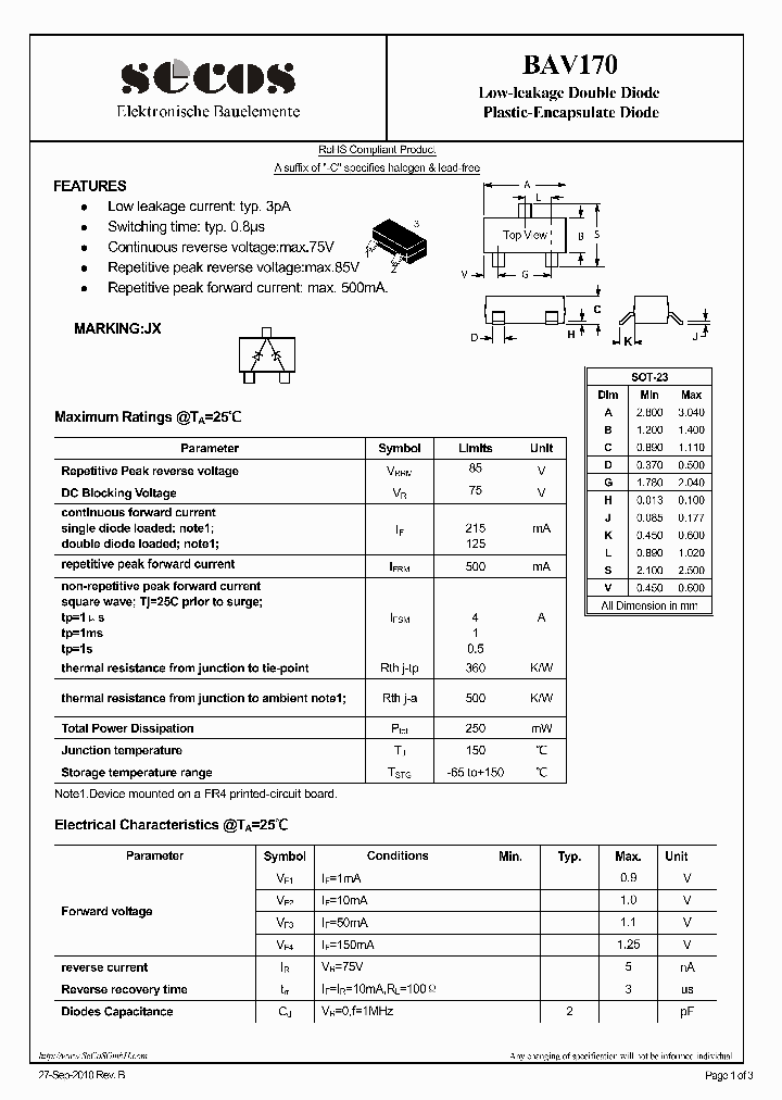 BAV170_1849116.PDF Datasheet