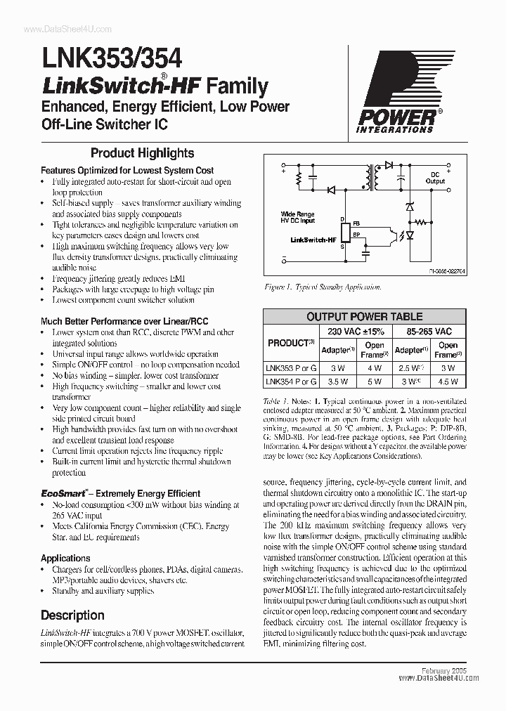 LNK353_1850997.PDF Datasheet