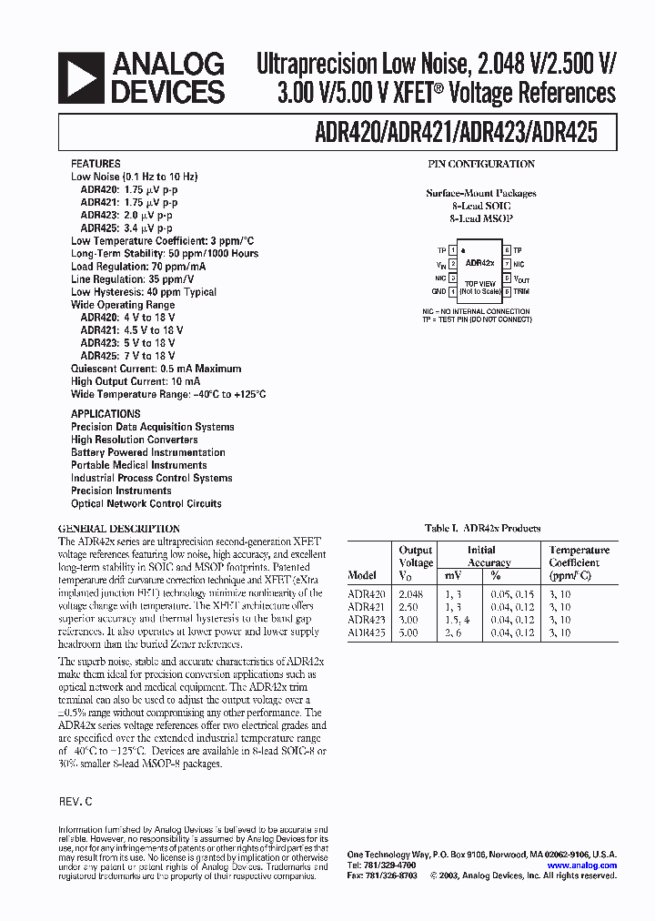 ADR423_1852630.PDF Datasheet