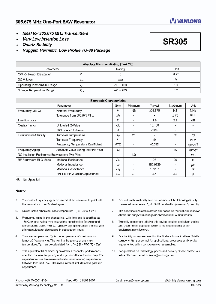 SR305_1852982.PDF Datasheet