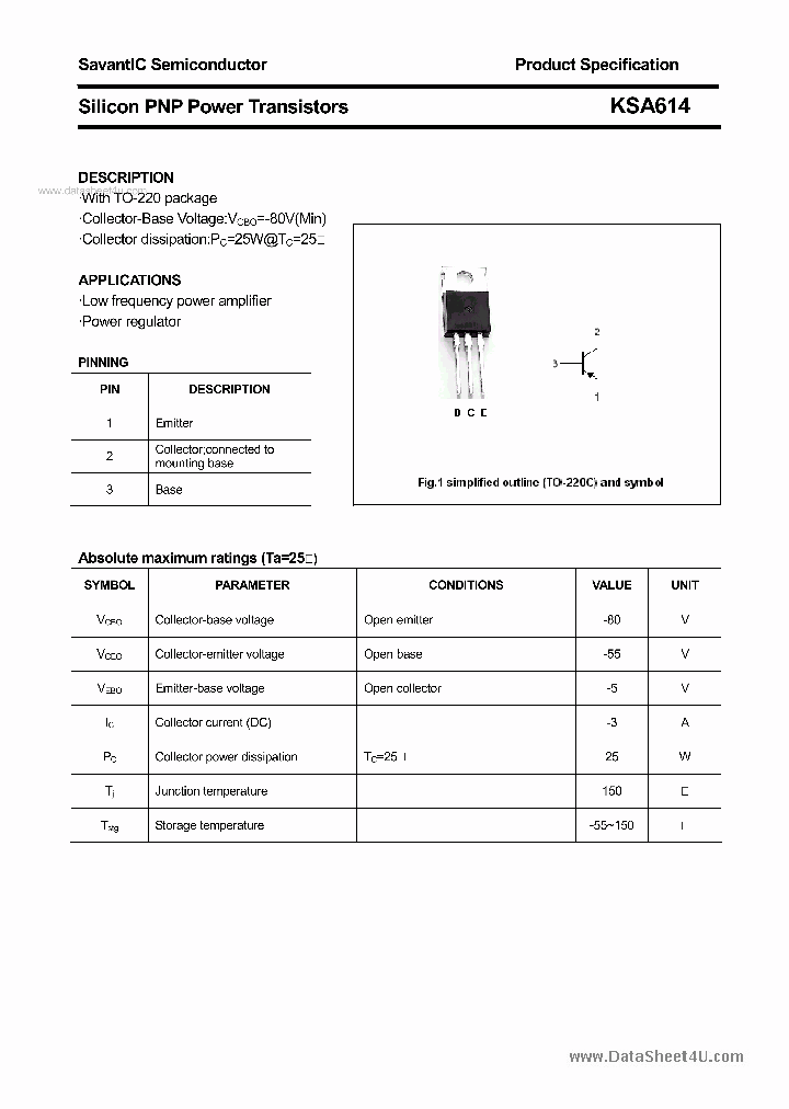 KSA614_1862908.PDF Datasheet
