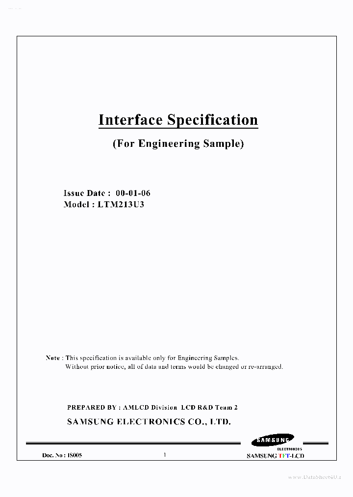 LTM213U3_1863687.PDF Datasheet