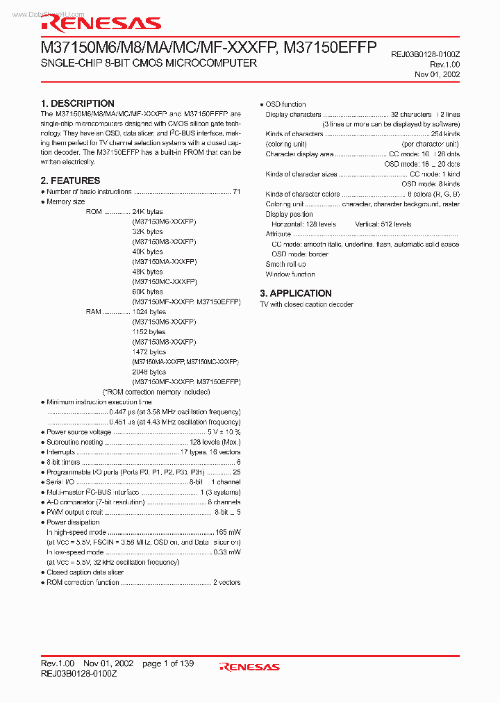 M37150EFFP_1863716.PDF Datasheet