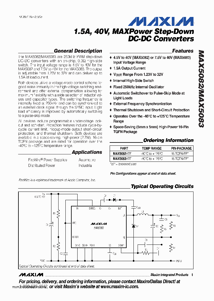MAX5082_1864541.PDF Datasheet