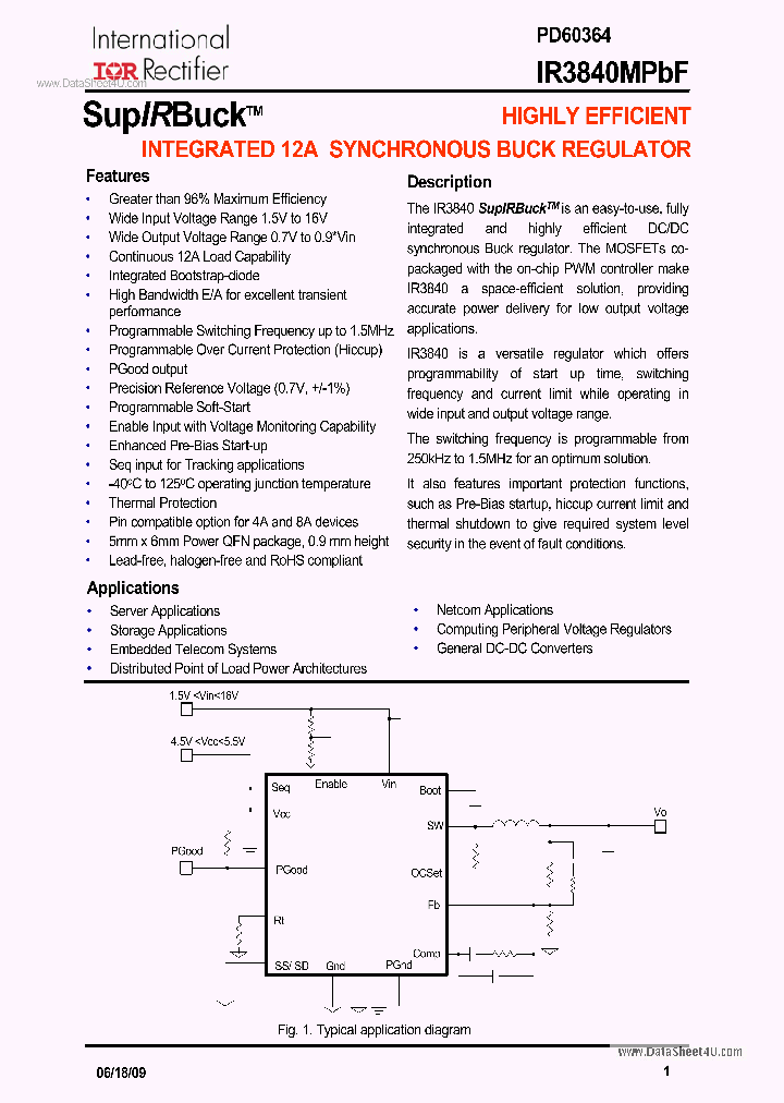 IR3840MPBF_1866795.PDF Datasheet
