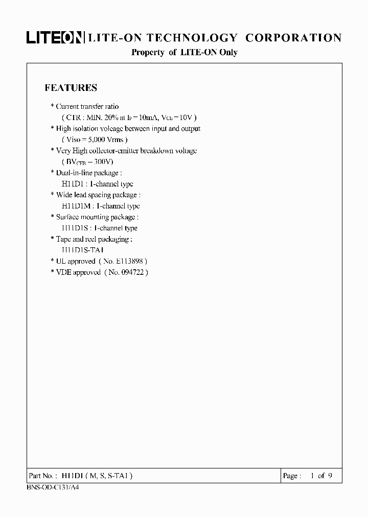 H11D1_1873800.PDF Datasheet