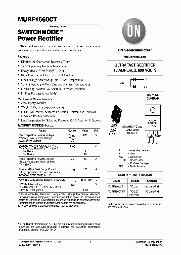 MURF1660CT_1878680.PDF Datasheet