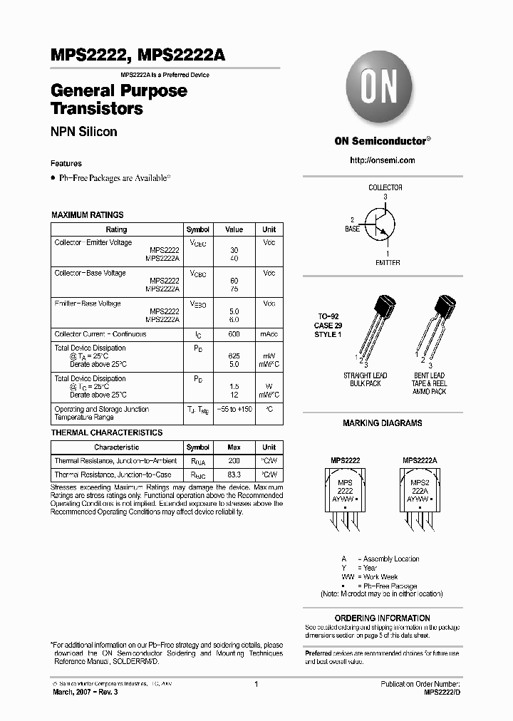 MPS2222RLRPG_1880232.PDF Datasheet