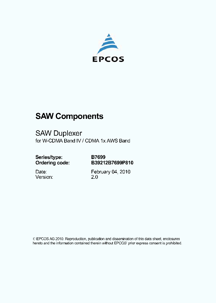 B39212B7699P810_1880764.PDF Datasheet
