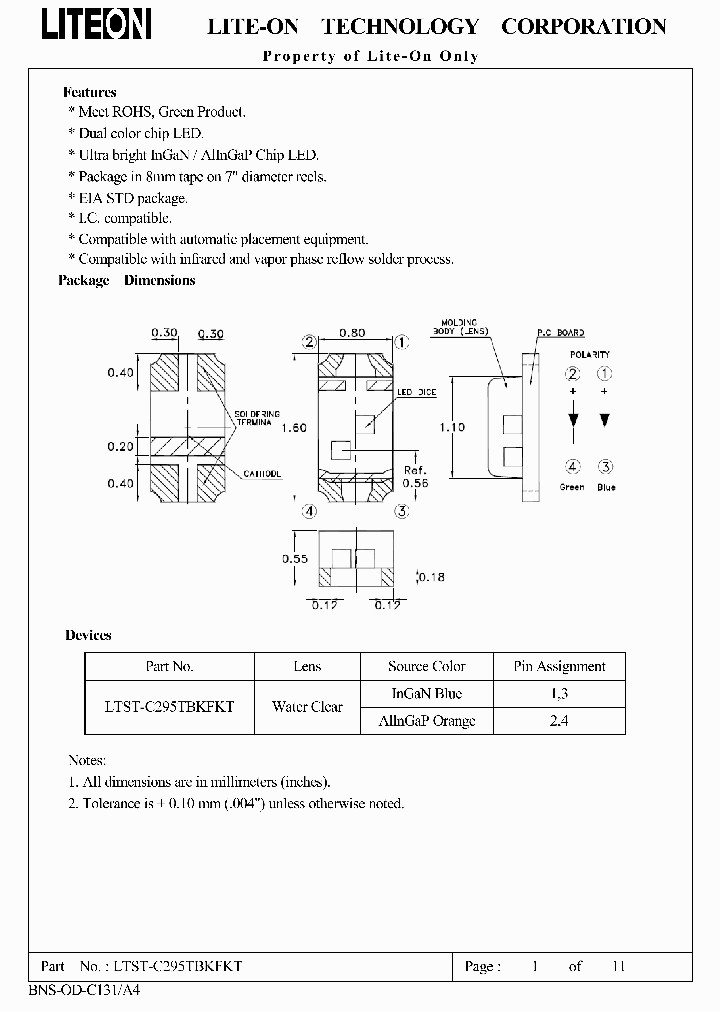 LTST-C295TBKFKT_1883556.PDF Datasheet