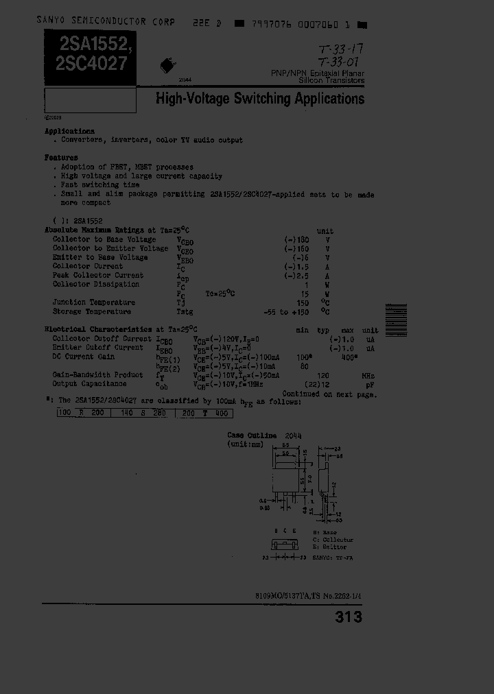2SC4027S_1690978.PDF Datasheet