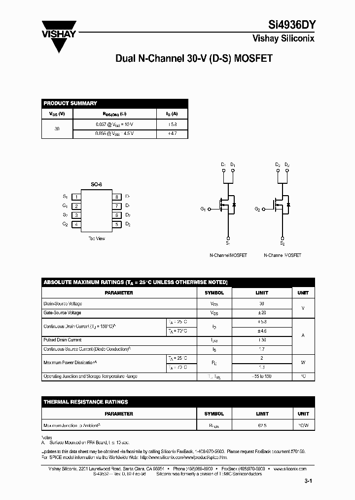 SI4936DY_1885838.PDF Datasheet