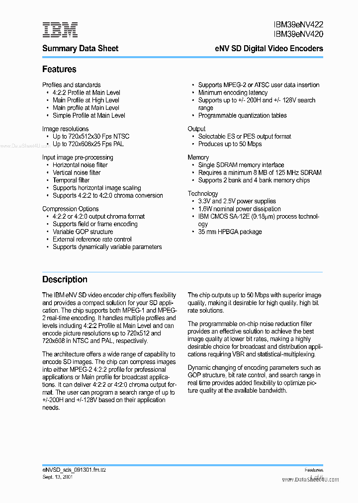 IBM39ENV422_1856612.PDF Datasheet