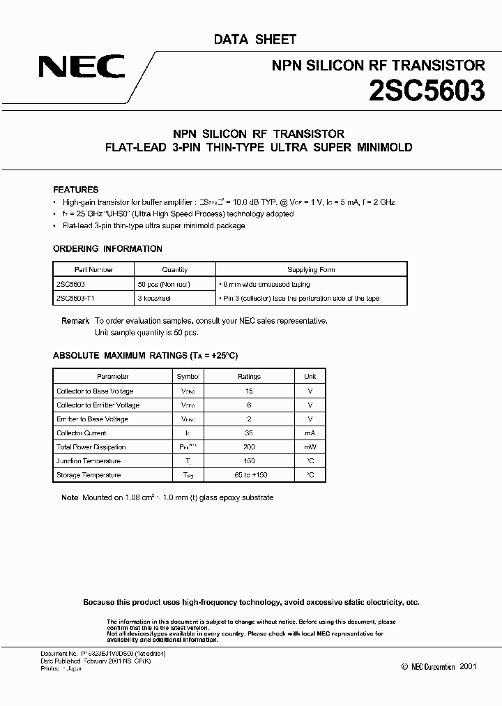 2SC5603-T1_1700723.PDF Datasheet