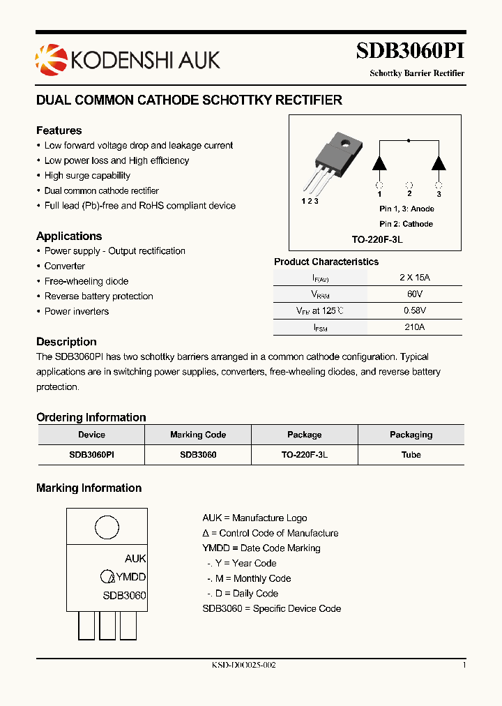 SDB3060PI_1892685.PDF Datasheet