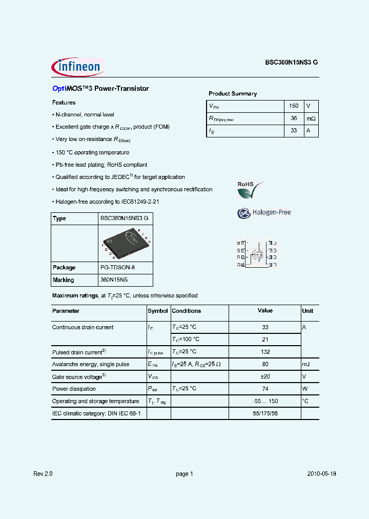 BSC360N15NS3G_1895400.PDF Datasheet