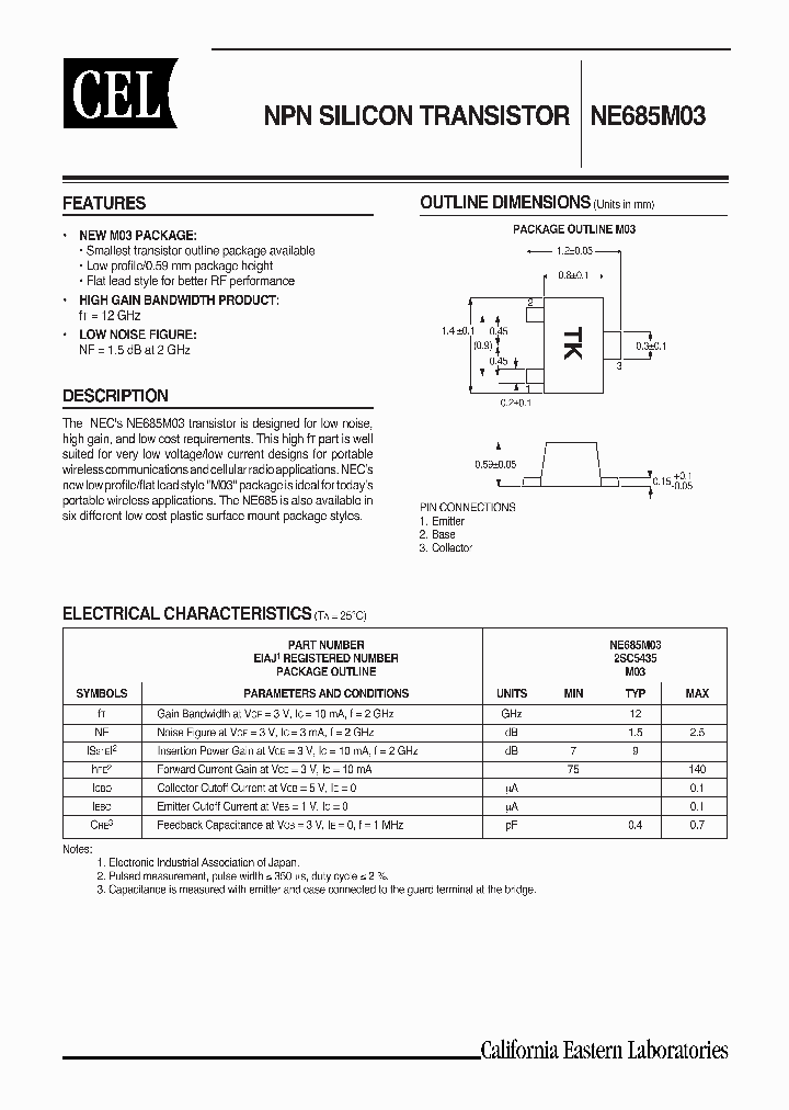 NE685M03-T1-A_1700731.PDF Datasheet