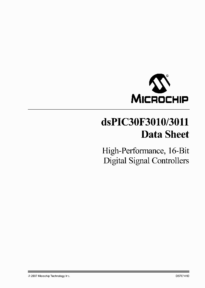 DSPIC30F3011AT-30ESP_1707700.PDF Datasheet