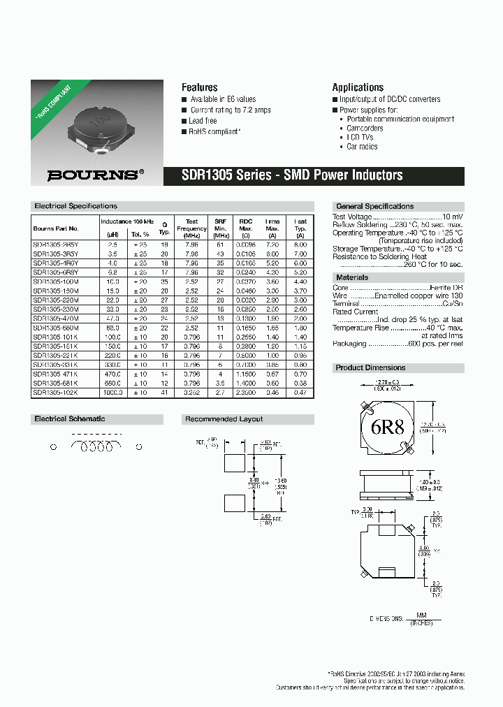 SDR1305-2R5Y_1720086.PDF Datasheet