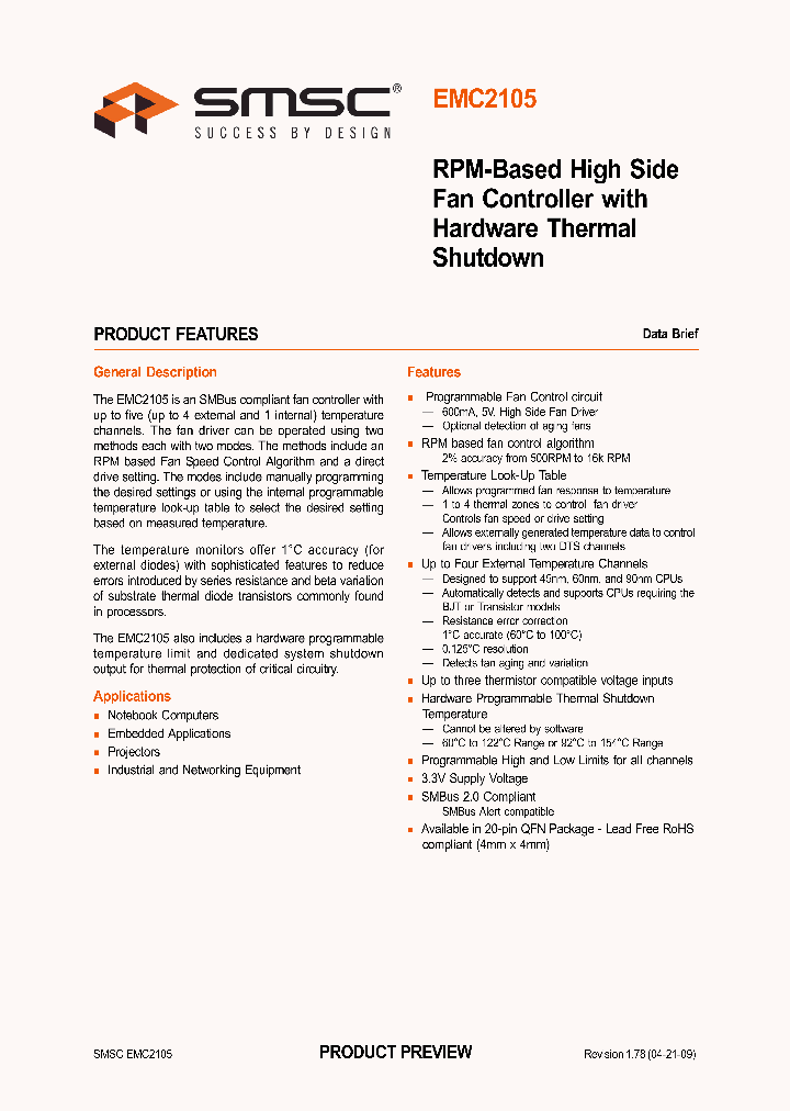 EMC2105-BP-TR_1721687.PDF Datasheet