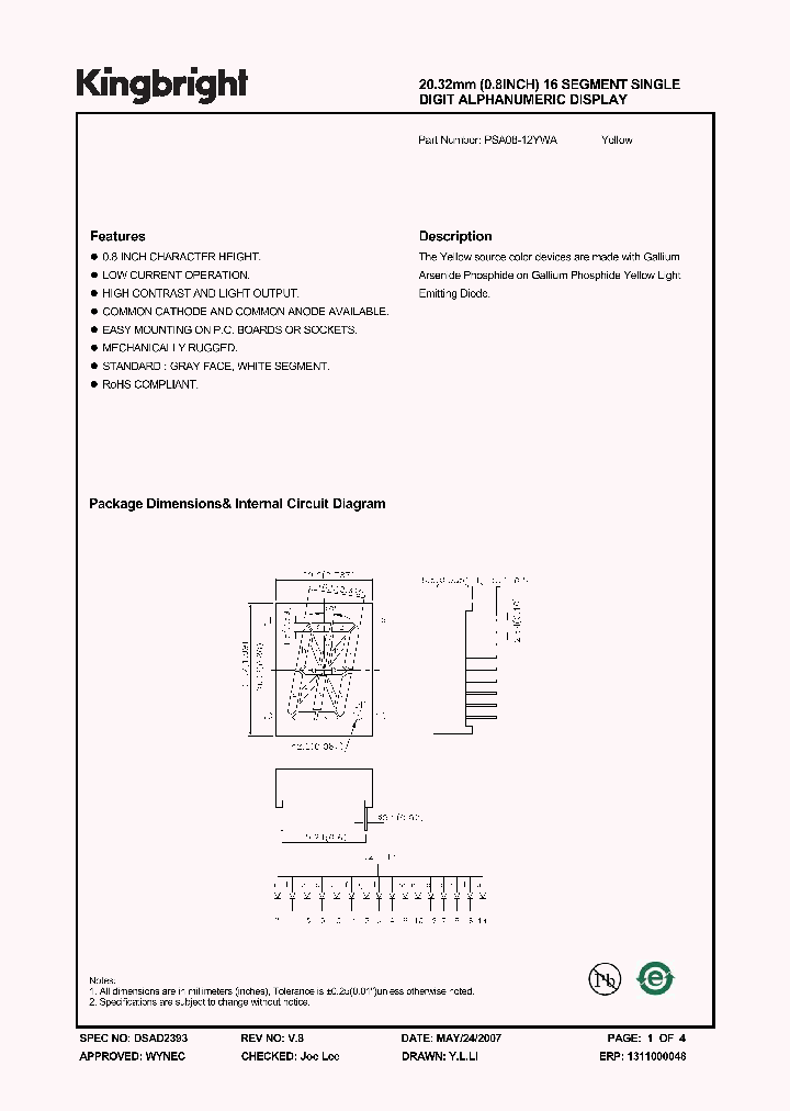 PSA08-12YWA_1737969.PDF Datasheet