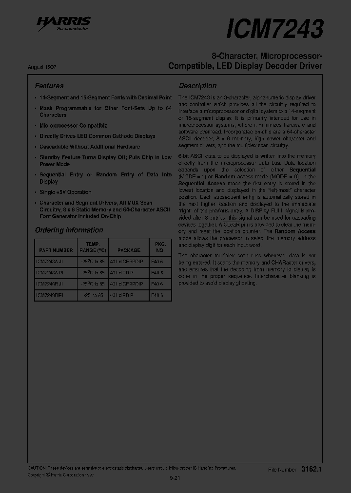 ICM7243BIPL_1732377.PDF Datasheet