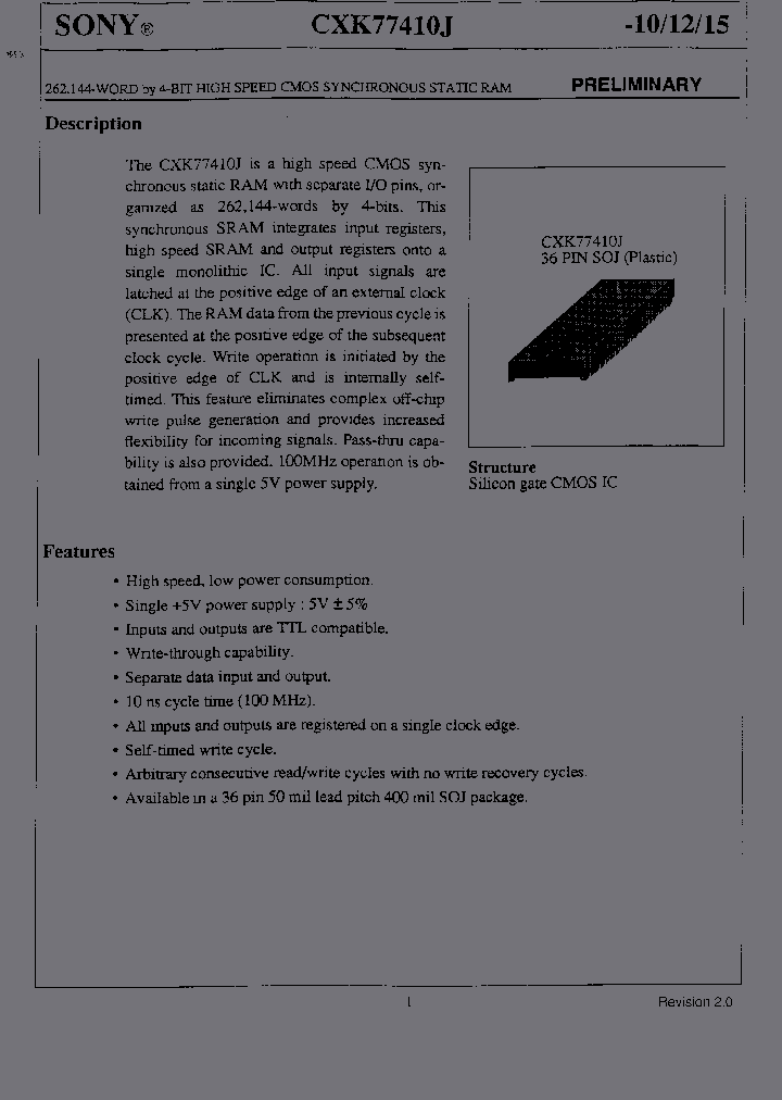 CXK77410J-15_1745480.PDF Datasheet