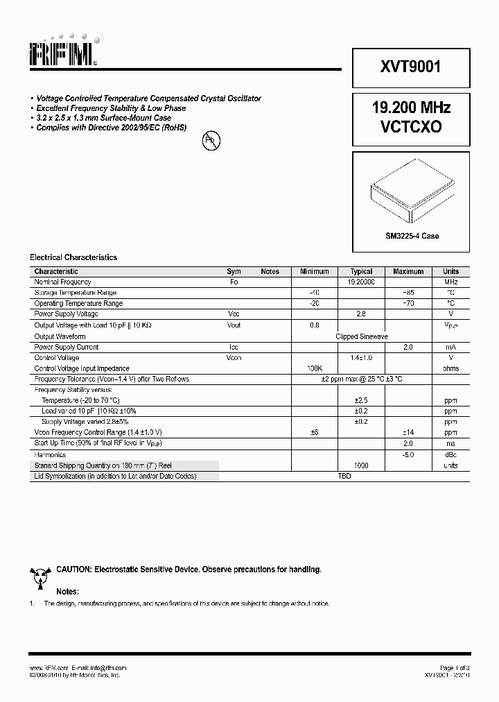 XVT9001_1739703.PDF Datasheet