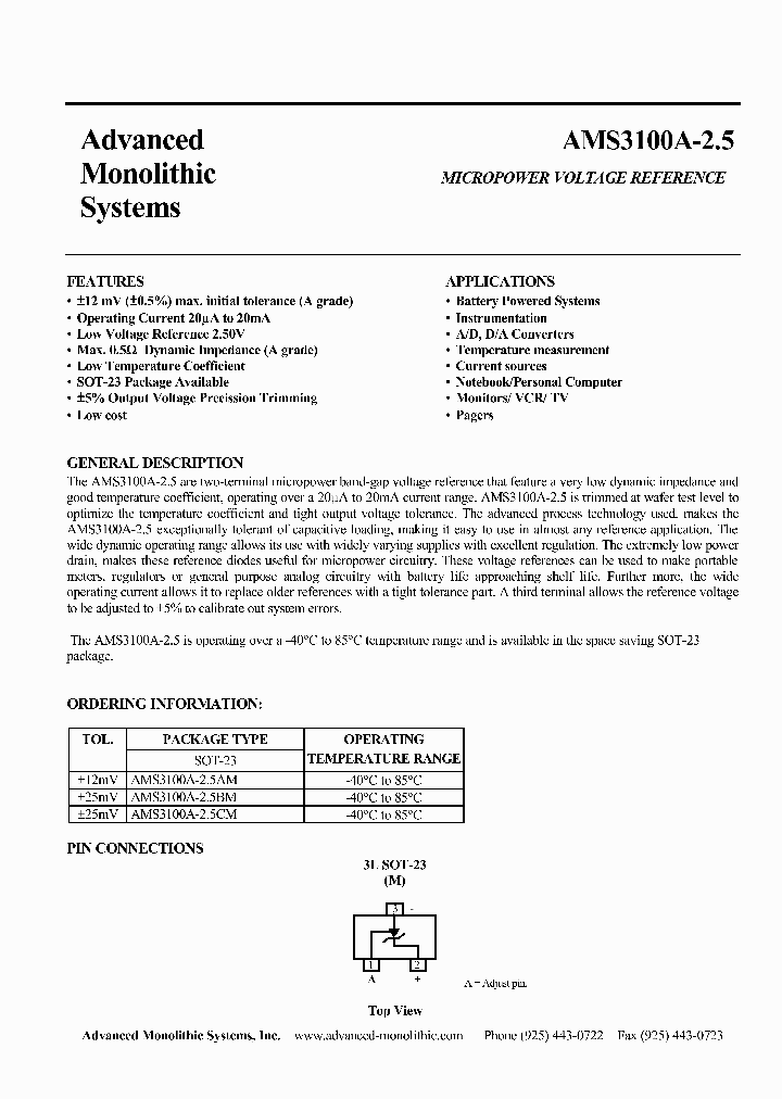 AMS3100A-25_1745601.PDF Datasheet