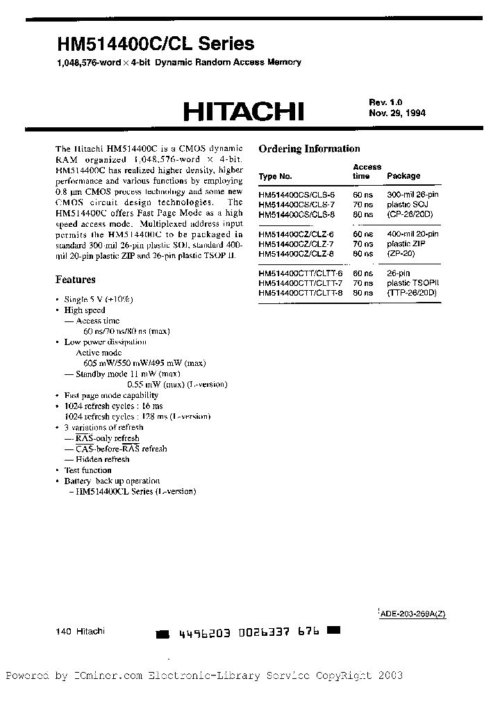 HM514400CLS-7_1750667.PDF Datasheet