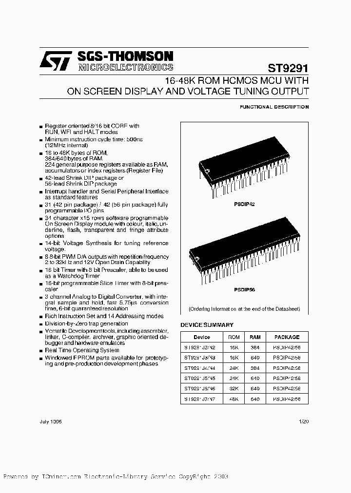 ST9291J4B1_1753493.PDF Datasheet