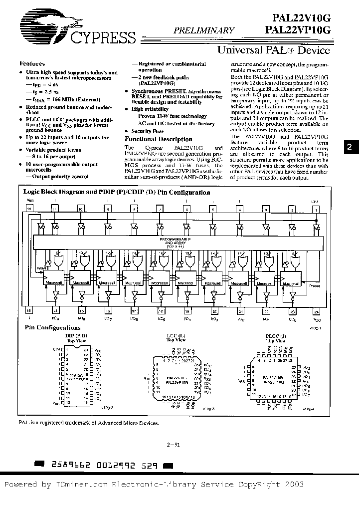 PAL22V10G-7JC_1754729.PDF Datasheet