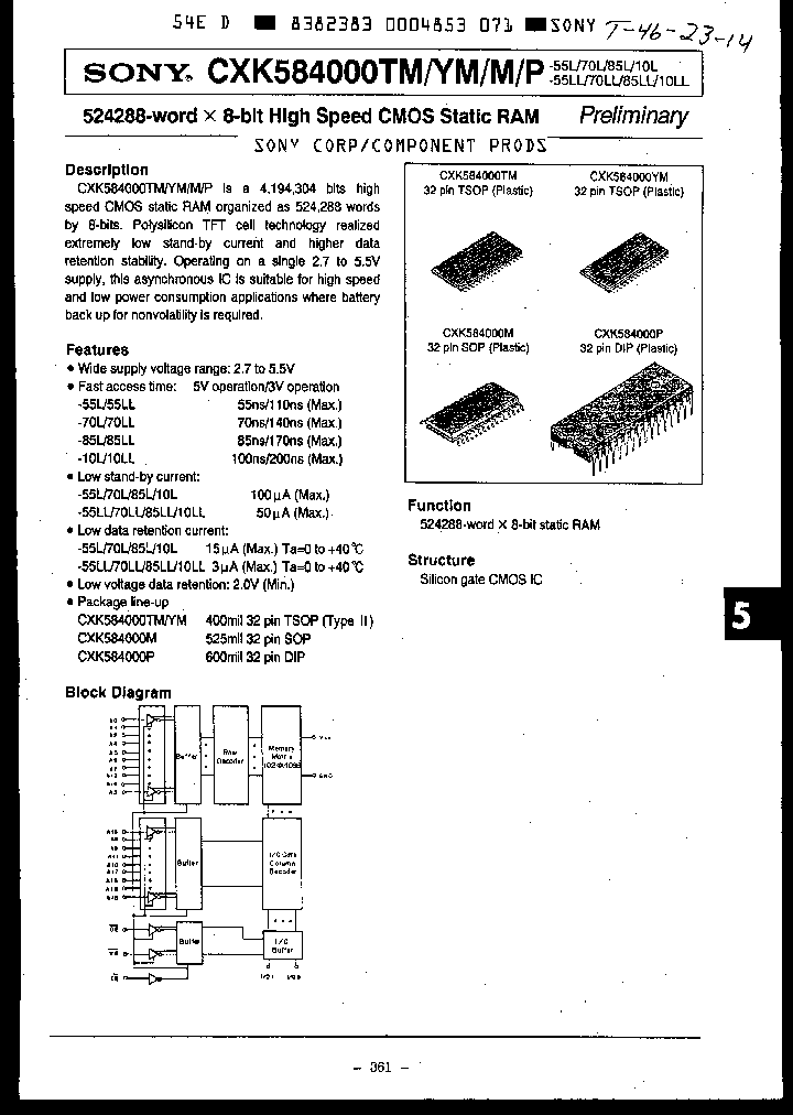 CXK584000M-85L_1757756.PDF Datasheet
