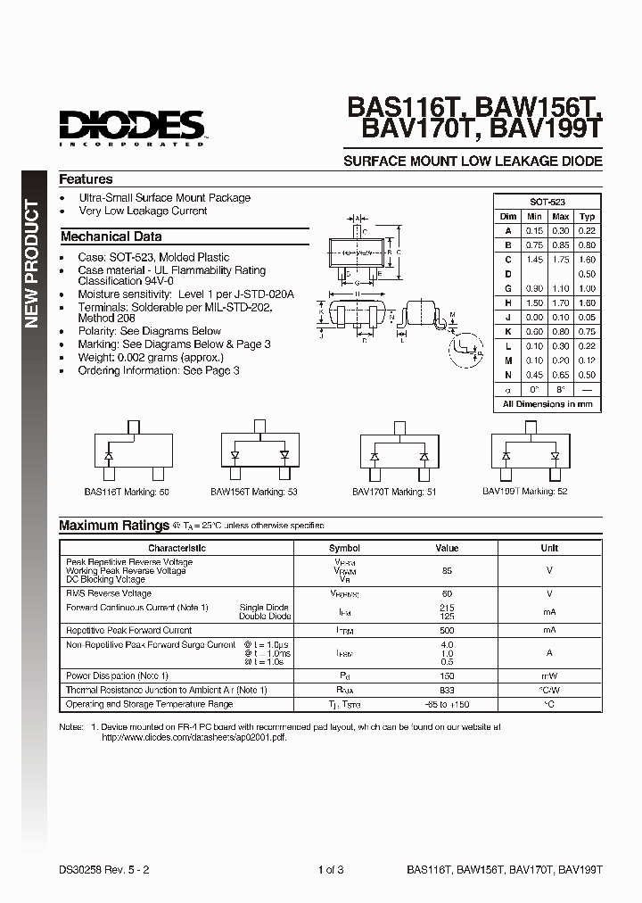 BAV170T-7_1763417.PDF Datasheet