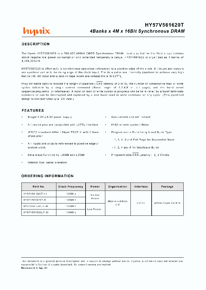 HY57V561620T-HI_1764693.PDF Datasheet
