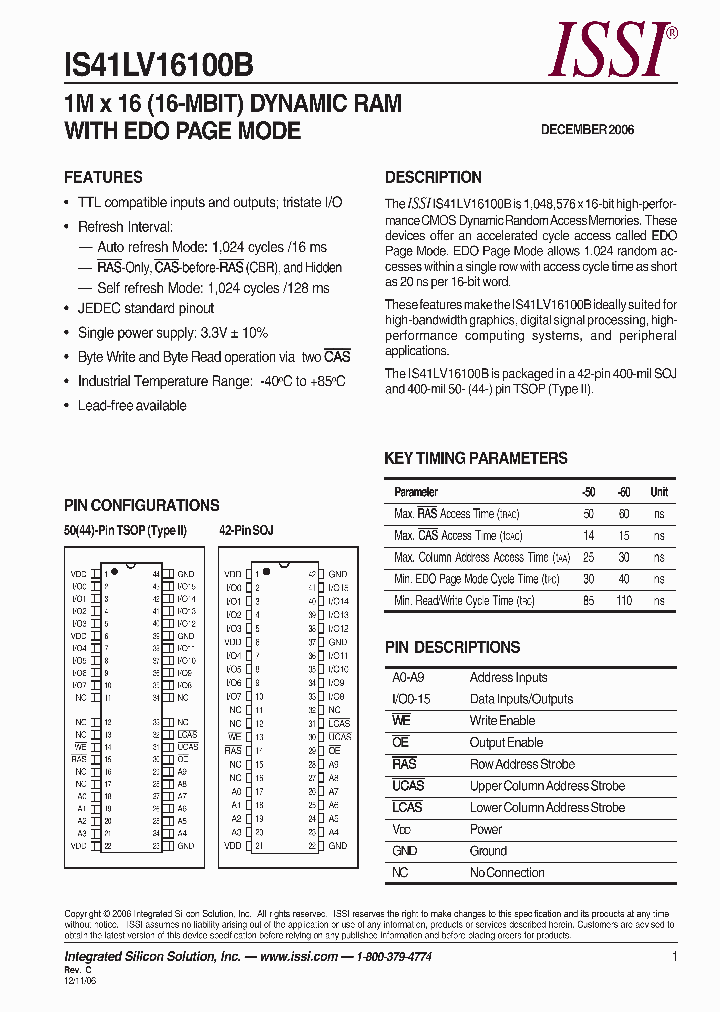 IS41LV16100B-50T-TR_1765032.PDF Datasheet