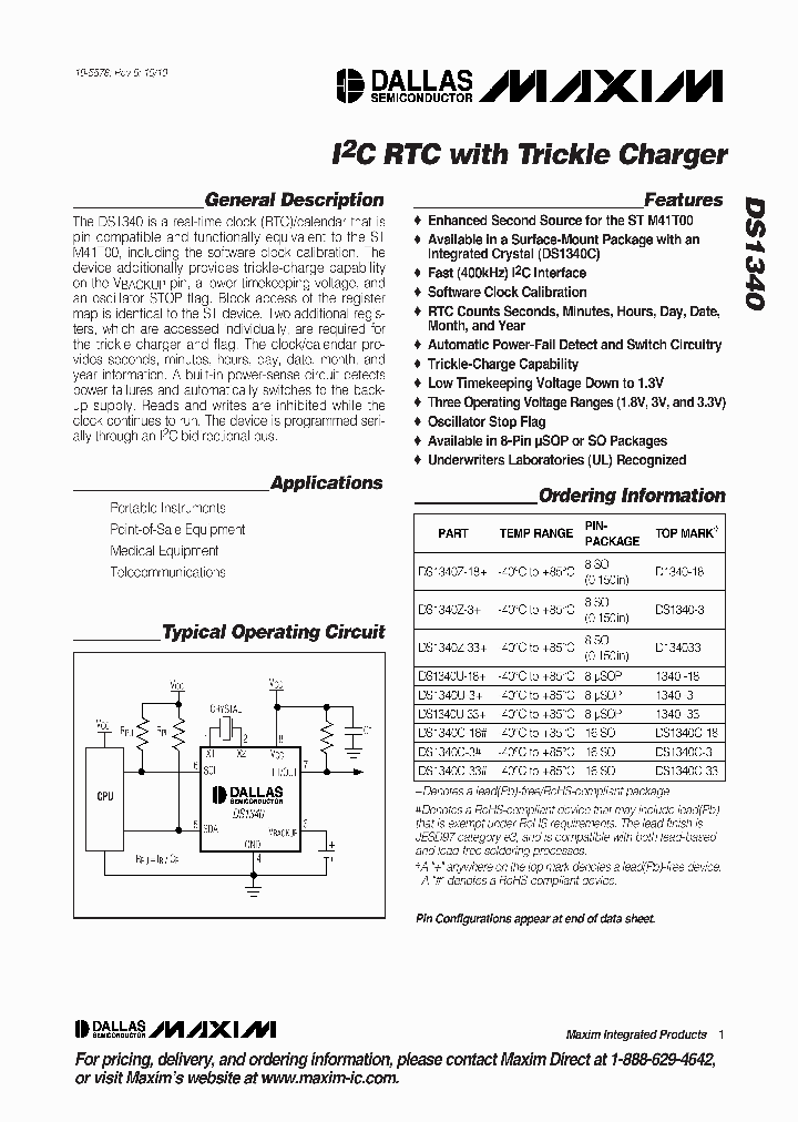 DS1340Z-33TR_1767138.PDF Datasheet