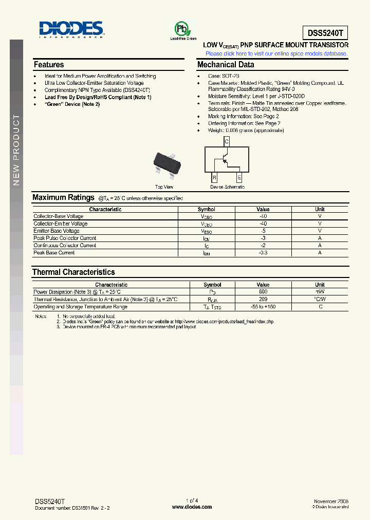 DSS5240T-7_1763425.PDF Datasheet