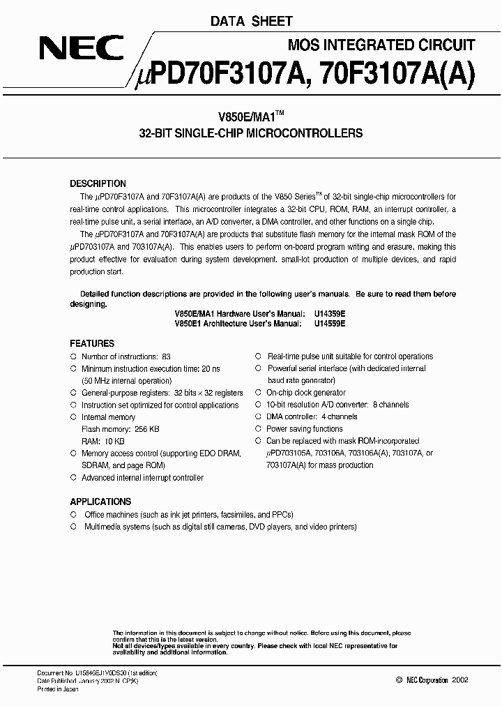 UPD70F3107AF1-EN4_1782785.PDF Datasheet