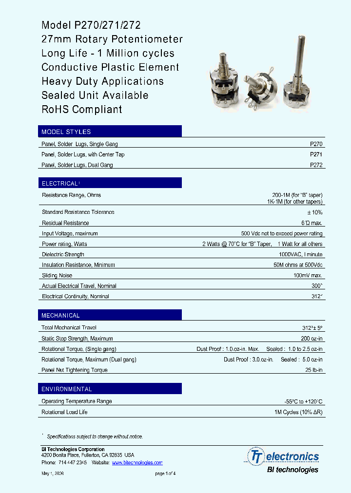 P271-SF32R10K_1785767.PDF Datasheet