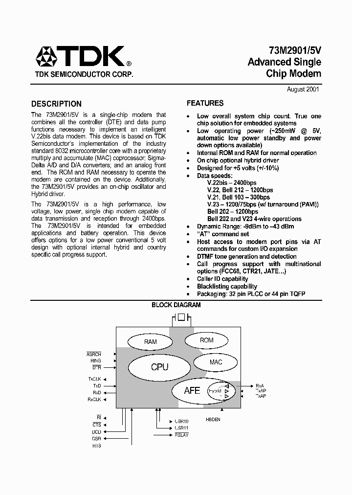 73M2901-IGT5_1783719.PDF Datasheet