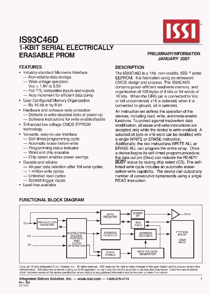 IS93C46D-2DLI_1783582.PDF Datasheet