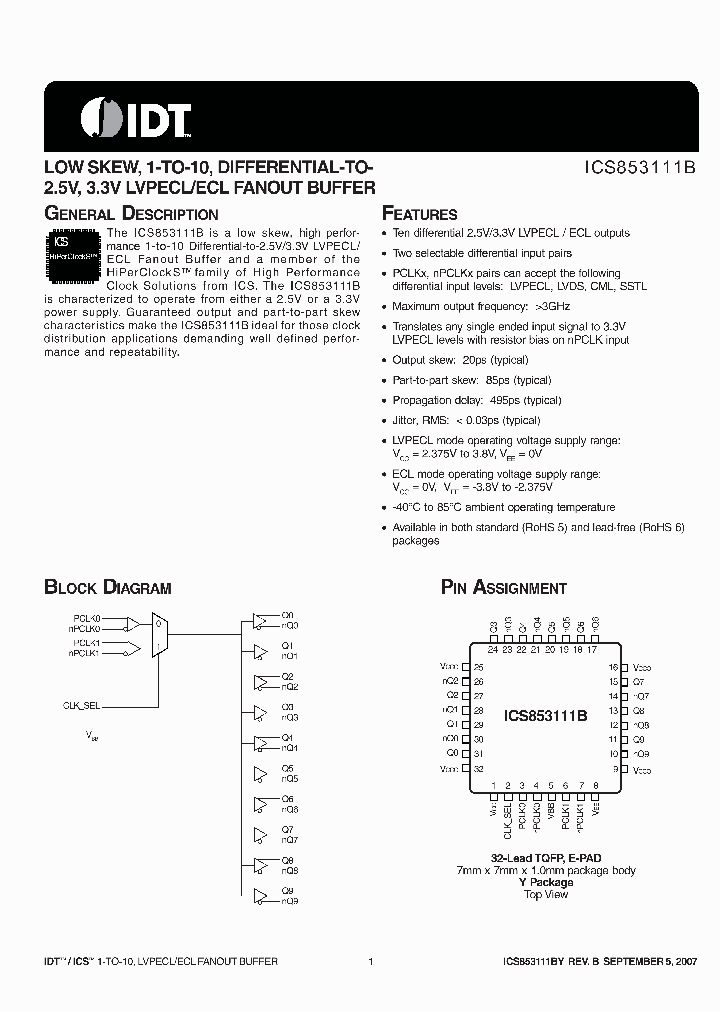 ICS853111B_1786238.PDF Datasheet