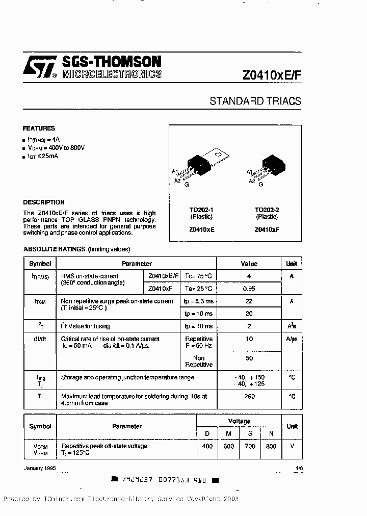 Z0410SE_1795775.PDF Datasheet