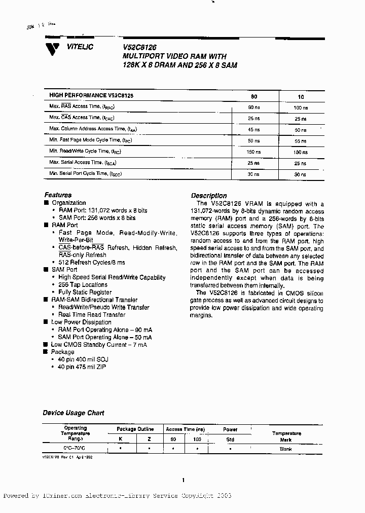 V52C8126Z10_1794422.PDF Datasheet