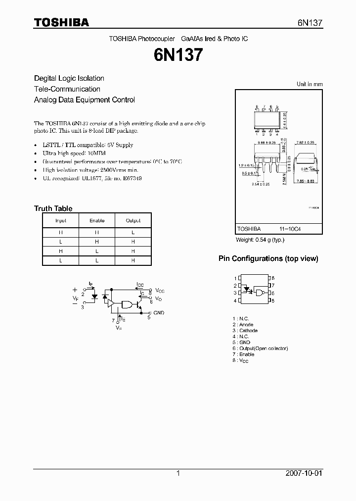 6N137F_1799437.PDF Datasheet