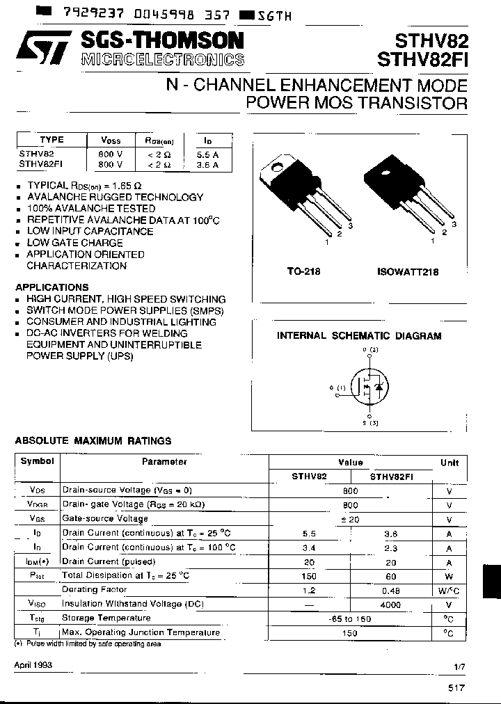STHV82FI_1796093.PDF Datasheet